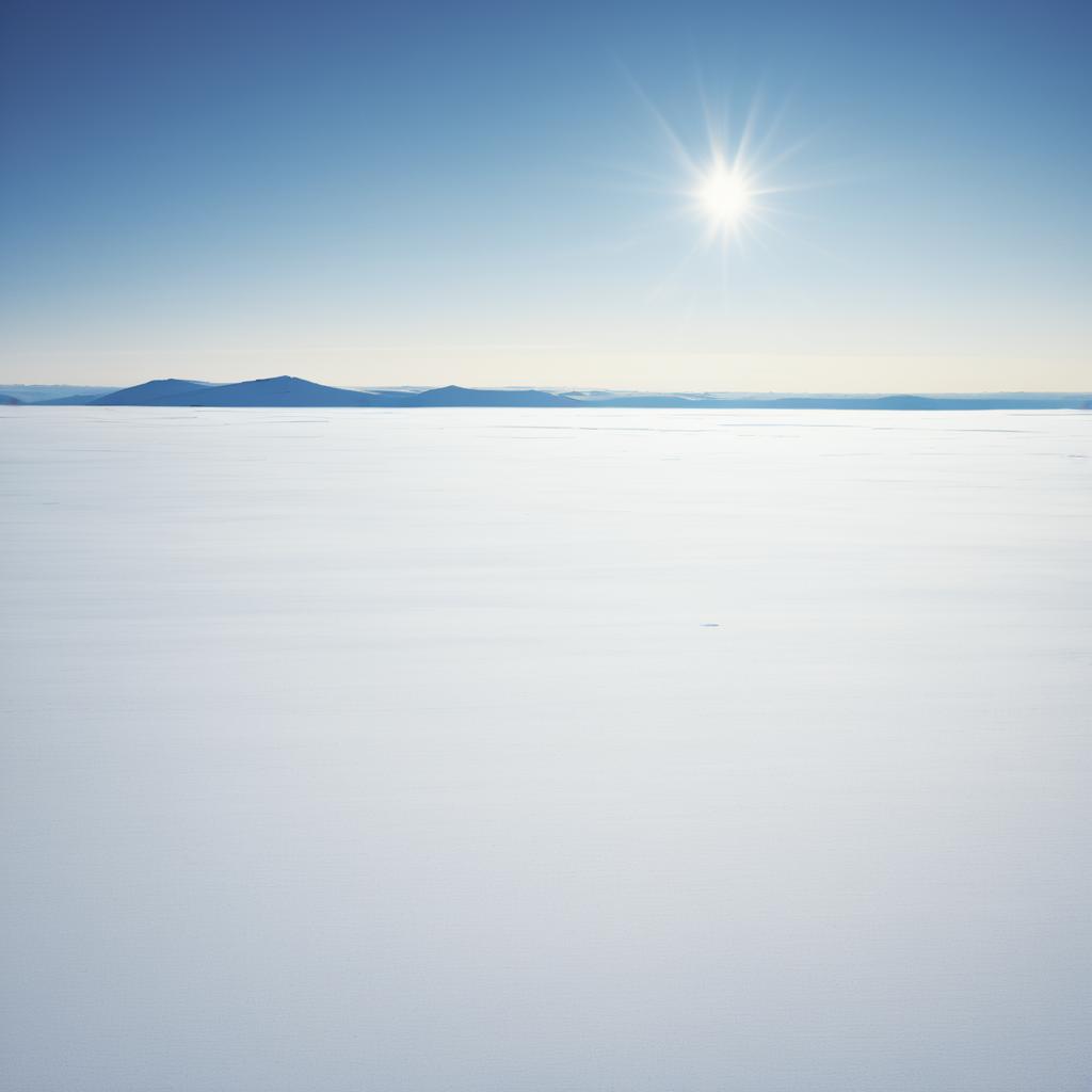 Ethereal Snowy Plateau Landscape