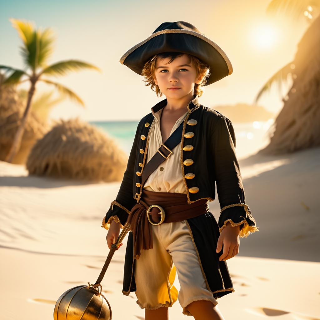 Adventure Awaits: Pirate Boy at the Beach