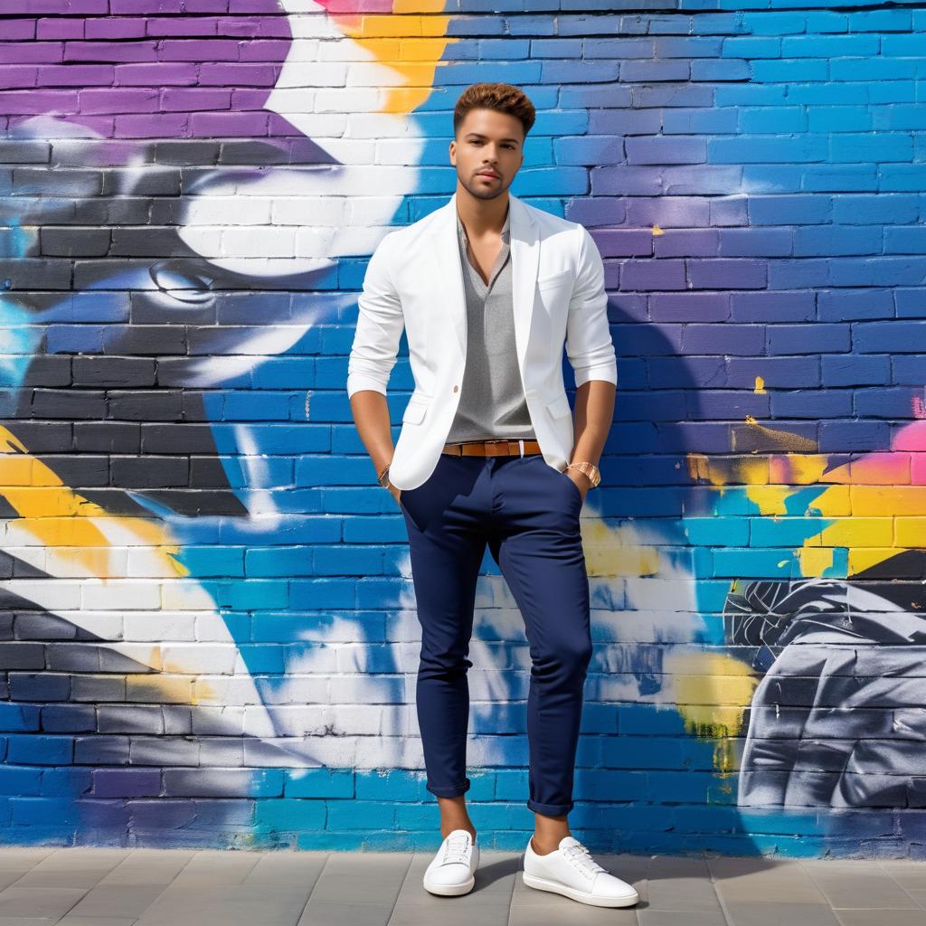 Casual Chic Young Man Urban Portrait