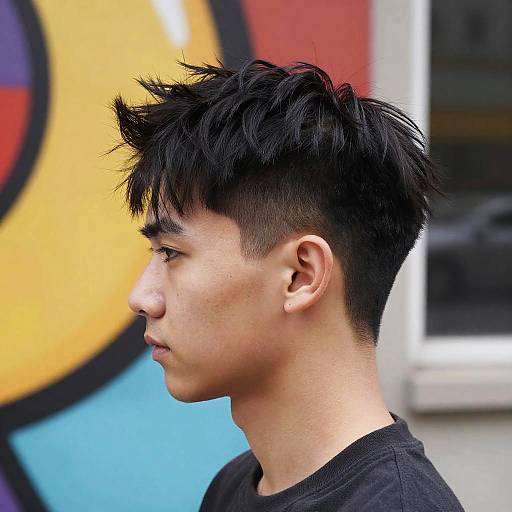 Sharp 2 Block Haircut in Urban Setting