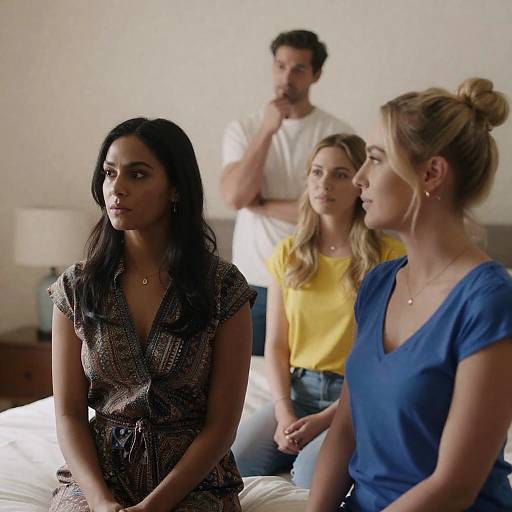 Group Portrait in a Cozy Bedroom