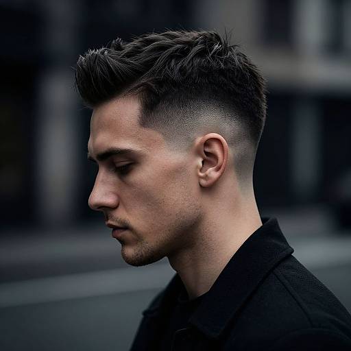 Fashion Editorial Curtain Haircut Fade