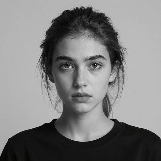 Moody Black-and-White Portrait