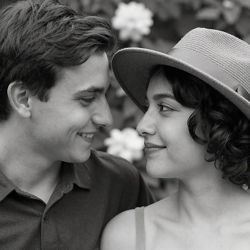 Intimate Black and White Couple Portrait