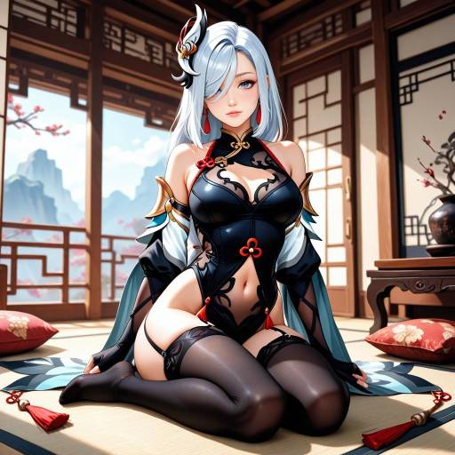 Enchanting Shenhe from Genshin Impact