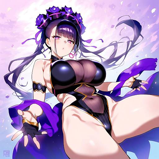 Illustration of Murasaki shikibu (swimsuit rider) (fate), fate/grand order in the style of Atte nanakusa