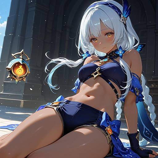 Illustration of Mualani (genshin impact), genshin impact in the style of Tachikoma (mousou teikoku)