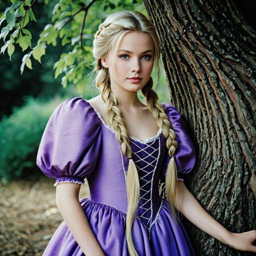 Realistic Purple Rapunzel Inspired Portrait