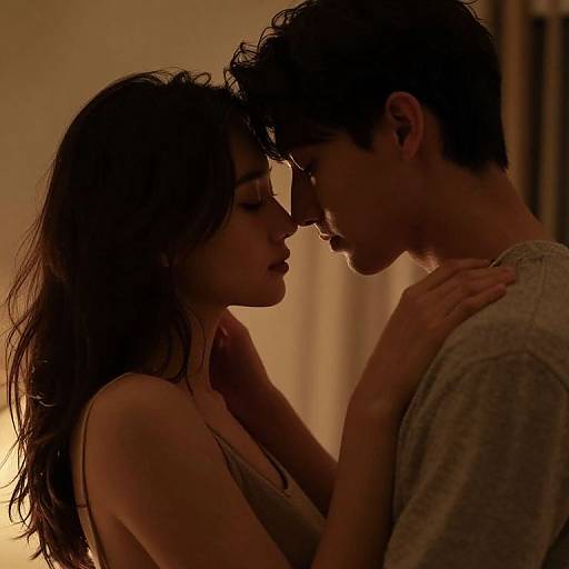 Tender Couple in Soft Lamplight