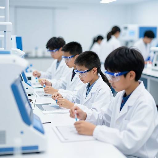 Futuristic School Science Lab Experiment