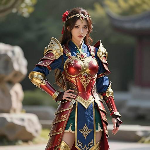 Photorealistic Anime Female Warrior Cosplay