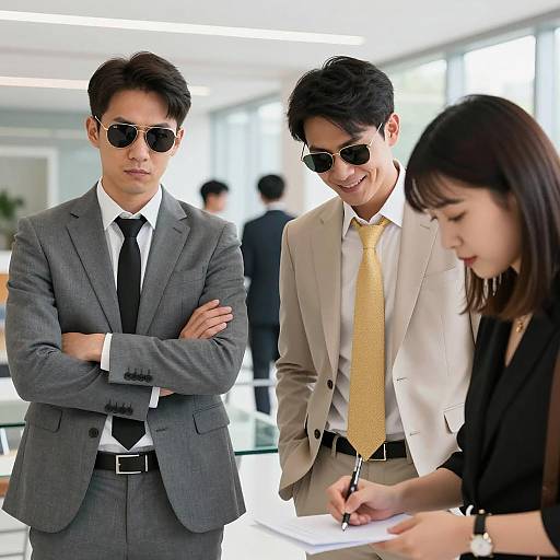 Business Meeting in a Modern Setting