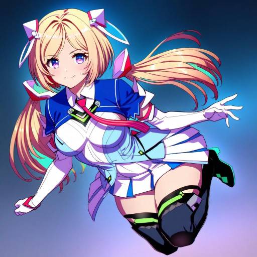 Illustration of Aki rosenthal (1st costume), hololive in the style of Bokuman