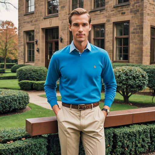 Man in Preppy Ivy League Outfit Outdoors