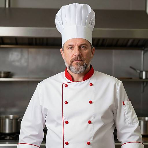 Seasoned Chef in Classic Culinary Attire