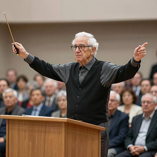 Conductor Leading a Captivated Audience