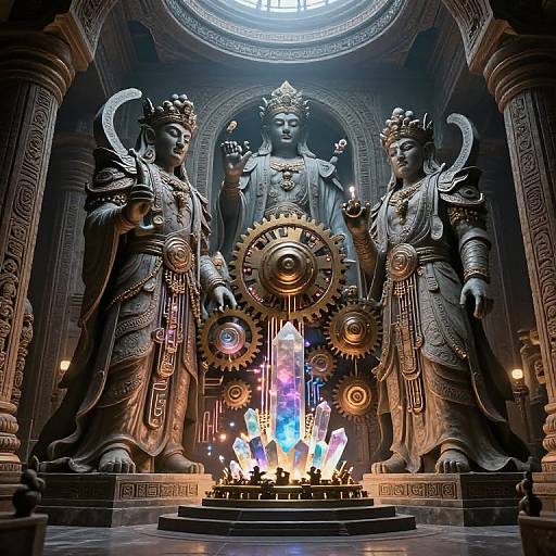 Futuristic Gods Generator in Temple