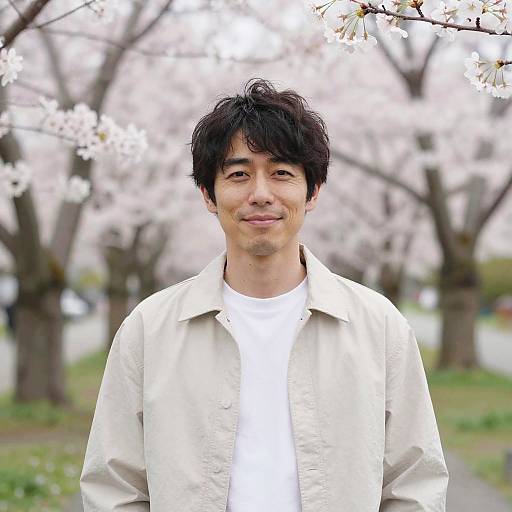 Serene Portrait of Half-Japanese Man