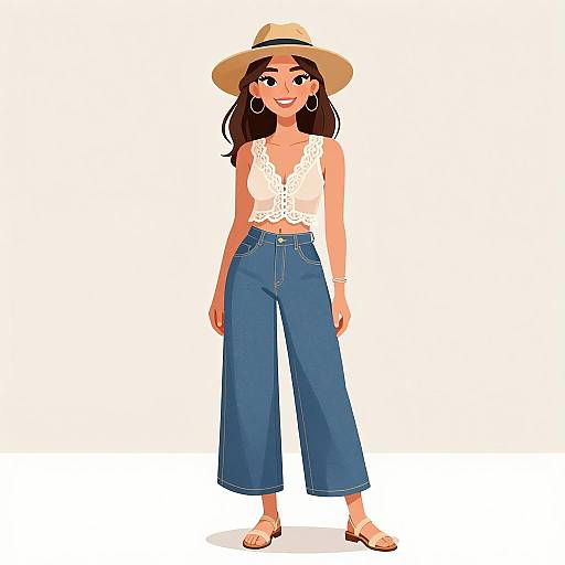 Bohemian Woman in Casual Chic Style