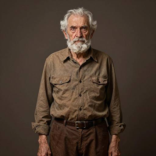 Portrait of Elderly Man with White Beard