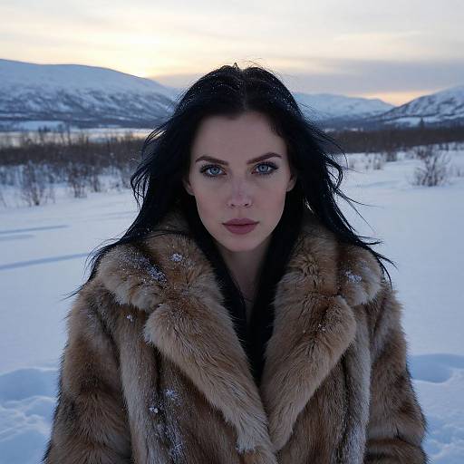 Hyperrealistic Portrait in Scandinavian Winter