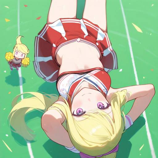 Dynamic Cheerleader in Action