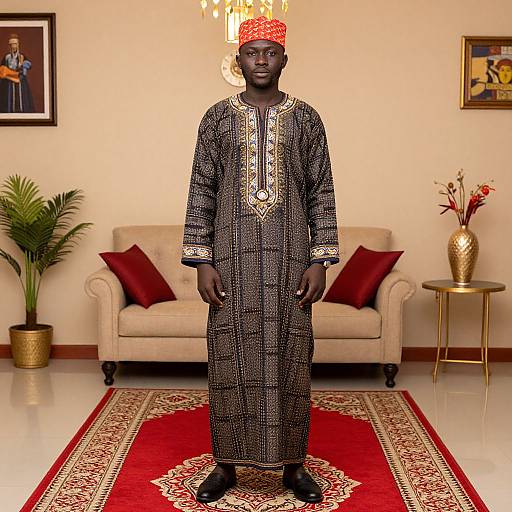 Man in Traditional Makomo Costume