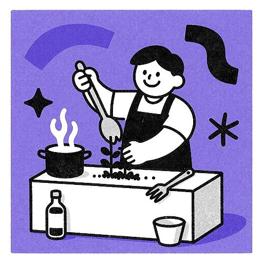 Whimsical Gardener Etching Print