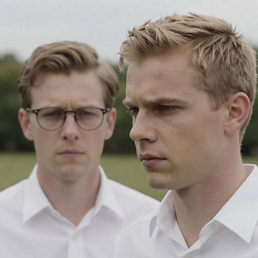 Stylish Portrait of Two Men Outdoors