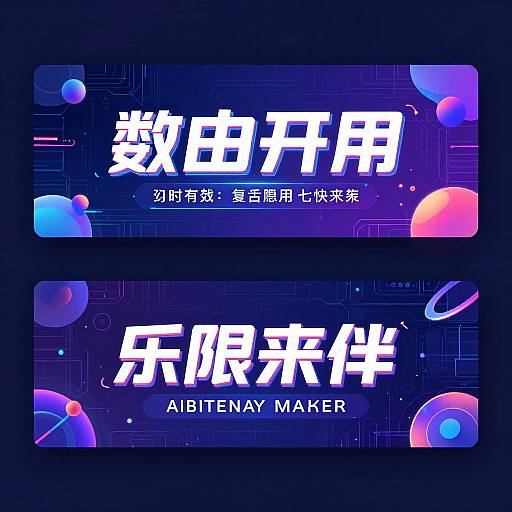 Futuristic AI Banner Maker Design