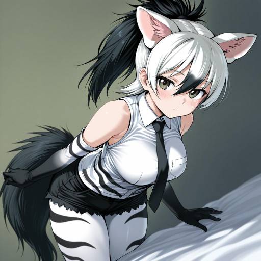 Illustration of Aardwolf (kemono friends), kemono friends in the style of Geppewi