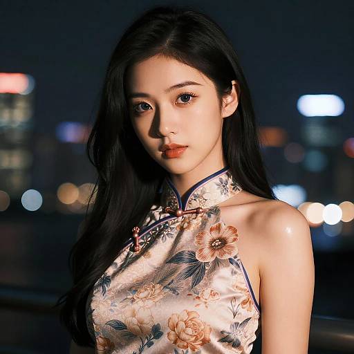 Ultra Detailed Cheongsam Nightscape
