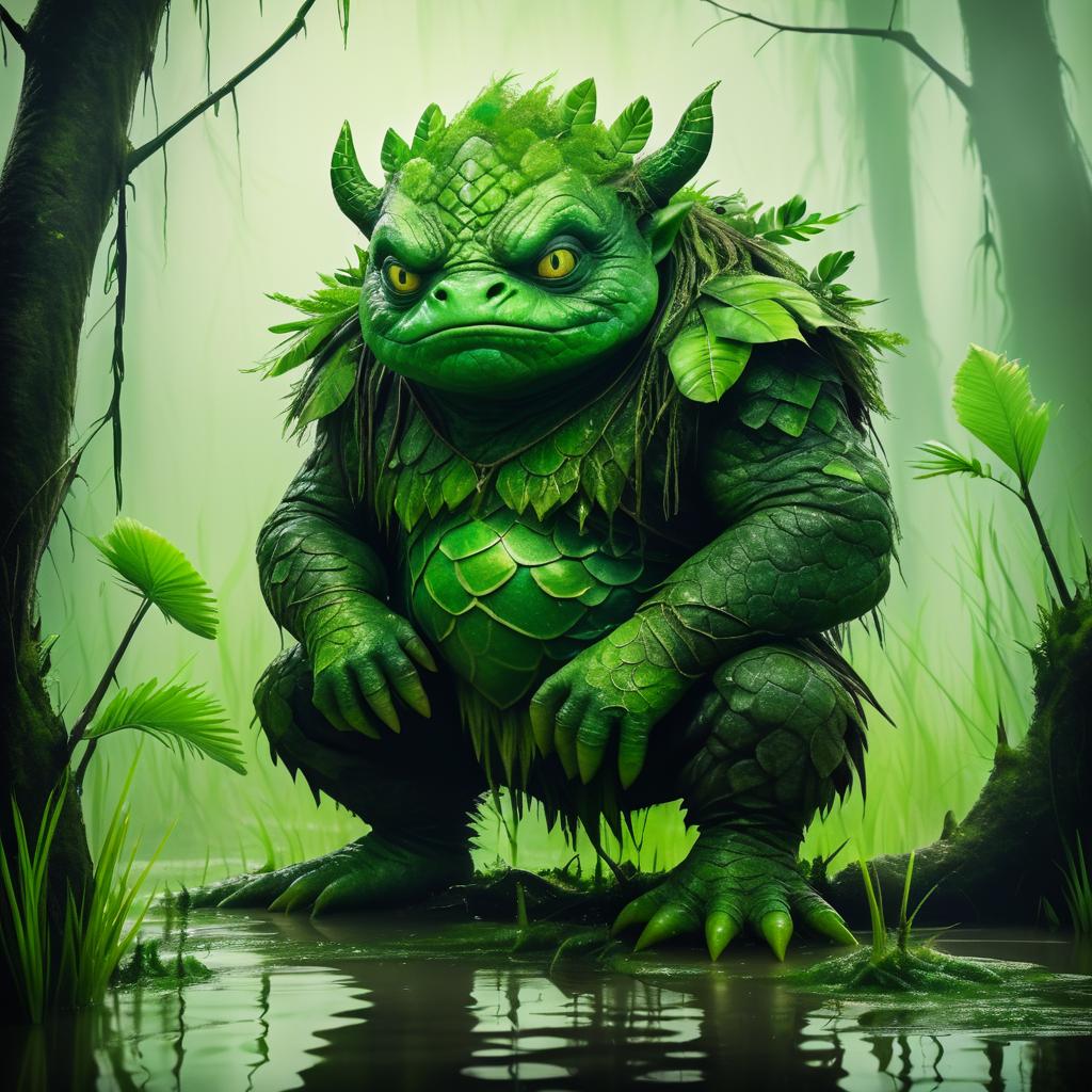 Eerie Swamp Creature Concept Art