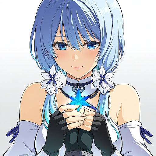 Illustration of Aqua (kingdom hearts), kingdom hearts in the style of Suetake (kinrui)
