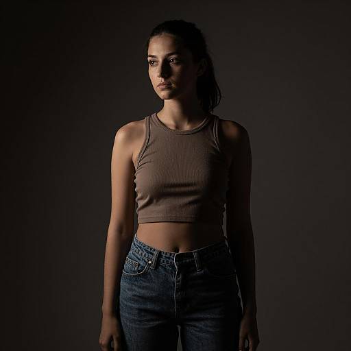 Moody Portrait of a Young Woman