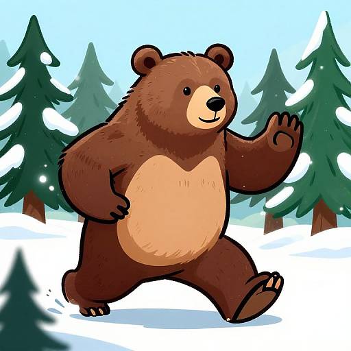 Putin Riding Bear in Folklore Style