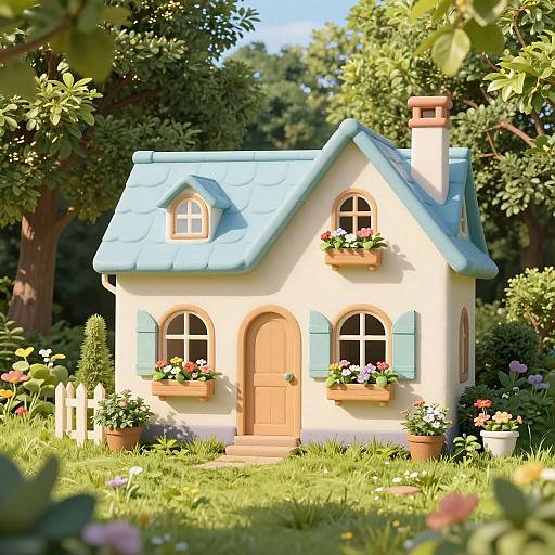 Cozy Fairy Tale Cottage in Garden