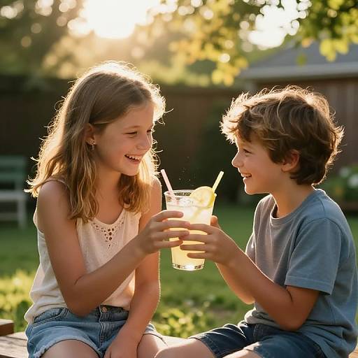Warm Summer Afternoon Siblings
