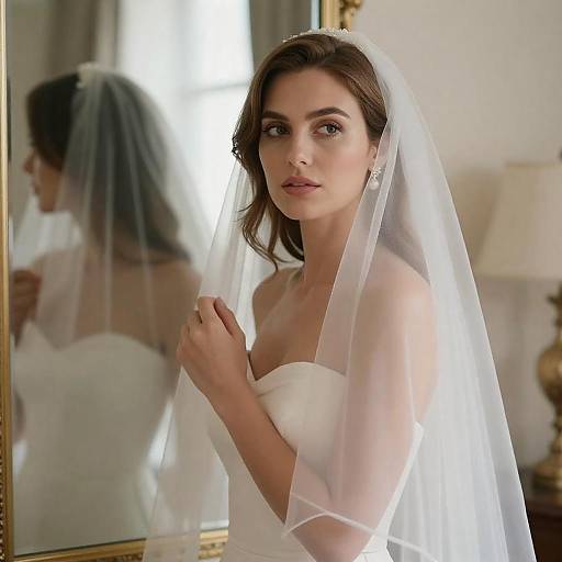 Serene Bride by the Mirror