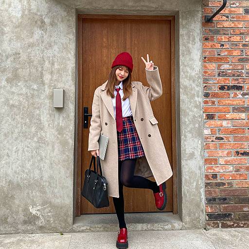 Stylish Young Woman in Urban Setting