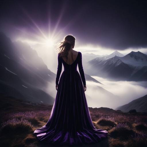 Cinematic Backlit Woman in Velvet Dress Cinematic Backlit Woman in Velvet Dress