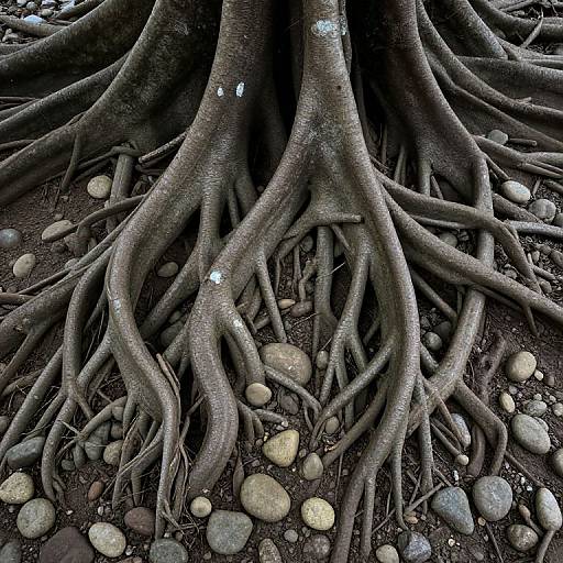 Top-Down Banyan Tree Roots Overlap