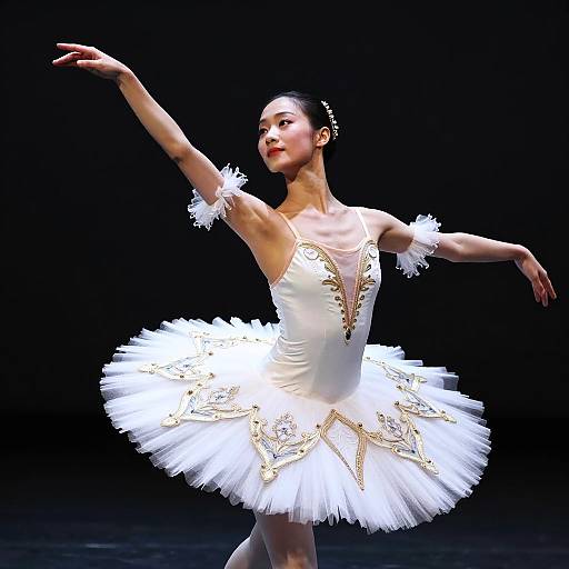Elegant Ballerina in Dramatic Light
