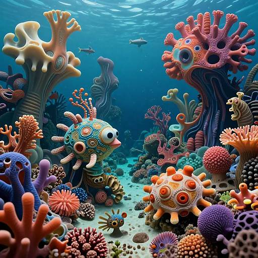 Surreal Underwater Fantasy Scene