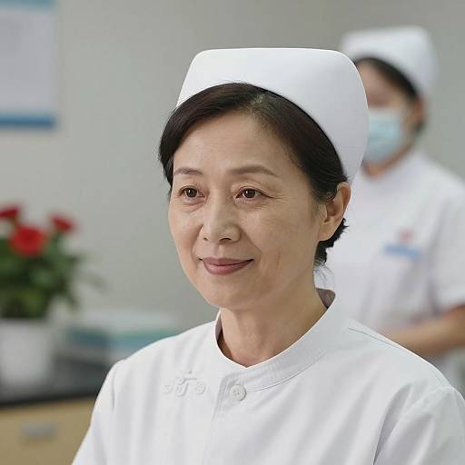 Nurse in Soft Indoor Lighting