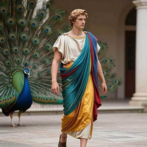 Classical Toga Peacock Strut