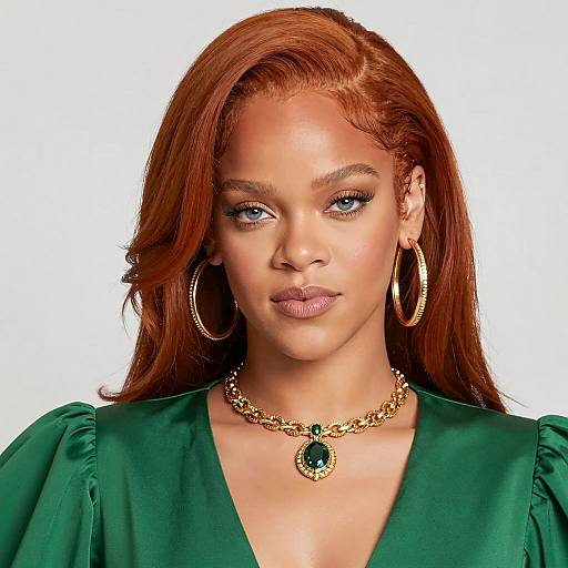 Striking Portrait of a Red-Haired Beauty