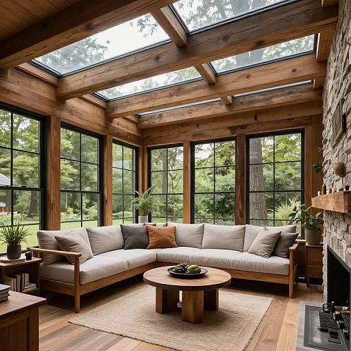 Modern Rustic Sunroom Design