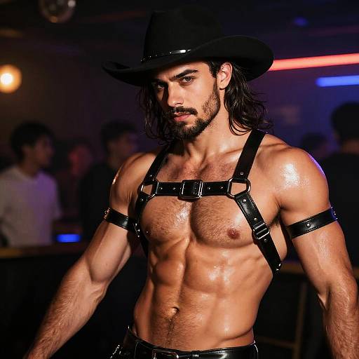 Cinematic Nightclub Scene with Leogirl and Man