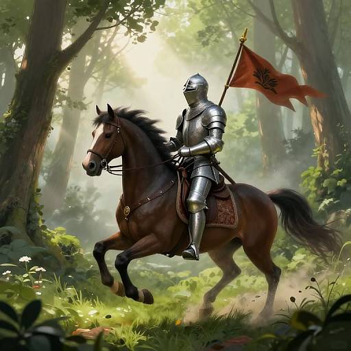 Noble Knight Baudouin in Misty Forest